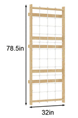 Rope Wall Panel for 79" Walnut Modular | Indoor Rope Climbing Wall