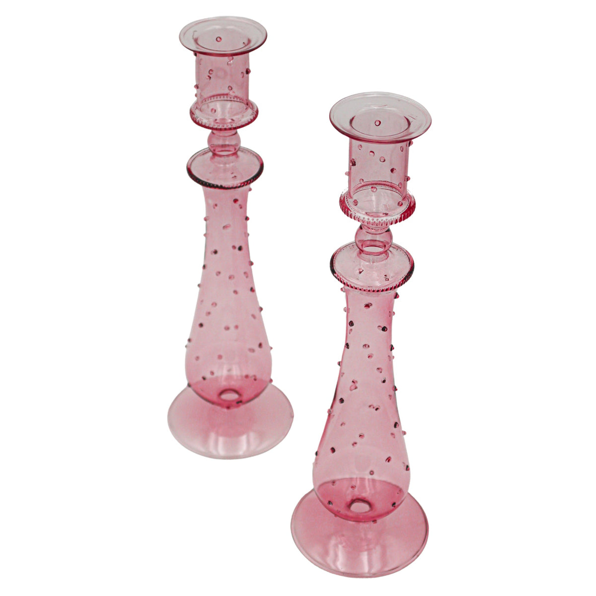 Rose Garden Dotty Glass Candle Holders – Case of 12