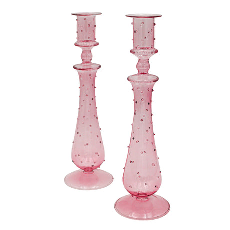 Rose Garden Dotty Glass Candle Holders – Case of 12