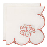 Rosette Ivory Linen Napkins – Set of 4