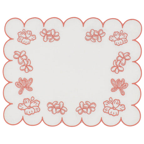 Rosette Ivory Linen Placemats – Set of 4