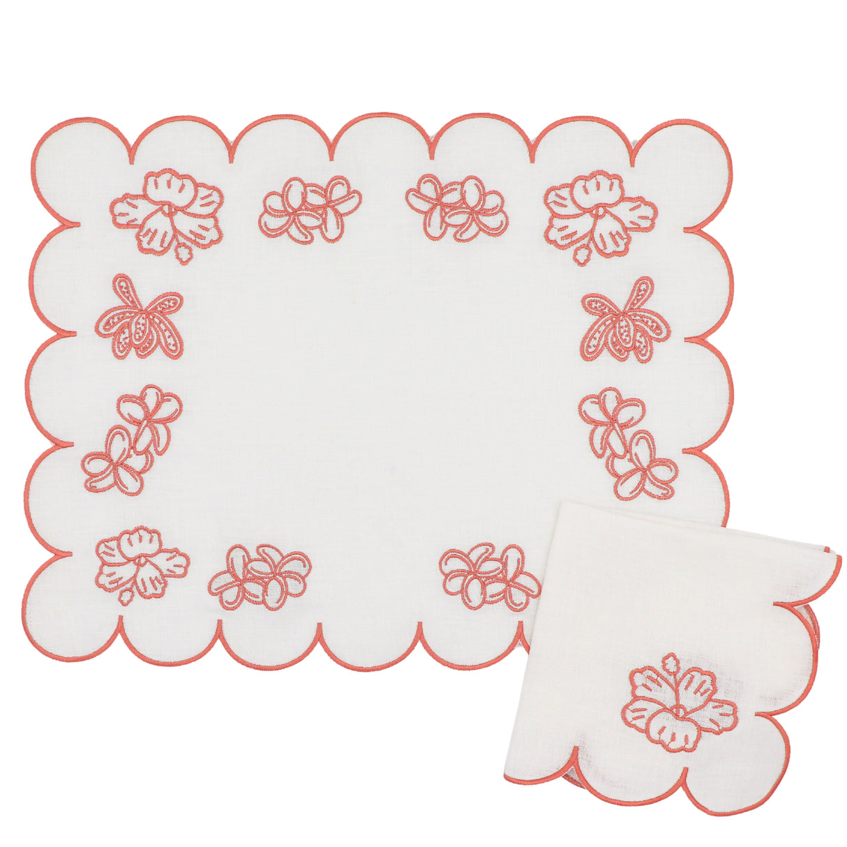 Rosette Ivory Placemat - Set of 4-Placemat-Parc Decor