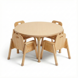 Round Adjustable Kids Classroom Table – 36" Diameter, 17" to 25" Height