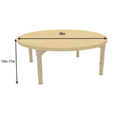 Round Adjustable Kids Table – 36" Diameter, 13" to 17" Height | Toddler & Preschool Activity Table for Classrooms & Daycares