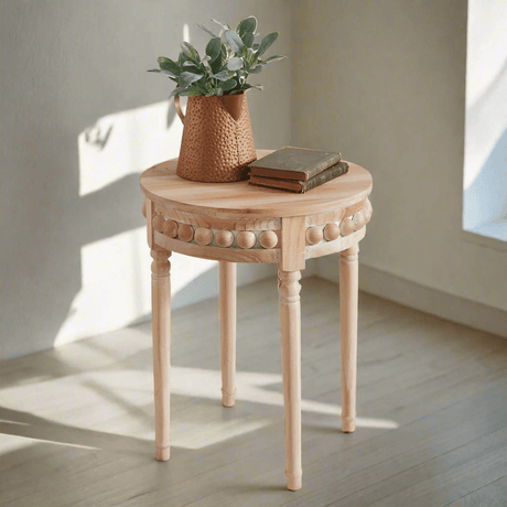 Round Boho Side Table-Table-Parc Decor