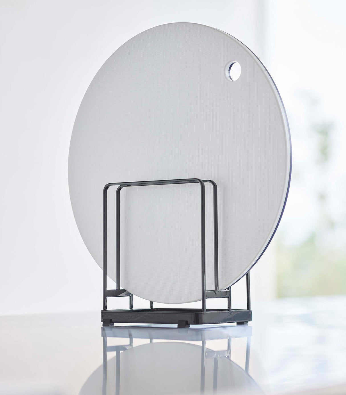 Round Cutting Board Stand - Steel-Cutting Board Stand-Parc Decor