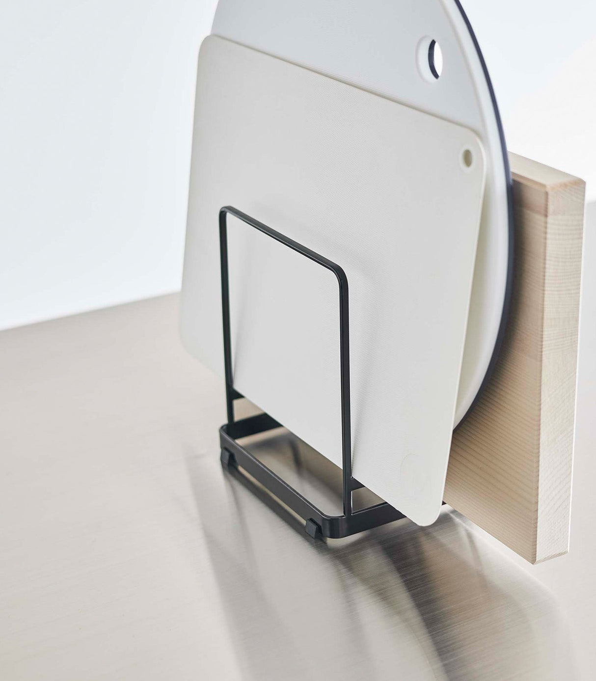 Round Cutting Board Stand - Steel-Cutting Board Stand-Parc Decor