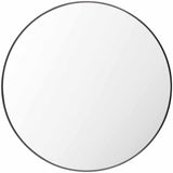 Round Mirror with Black Aluminum Frame-Mirrors-Parc Decor