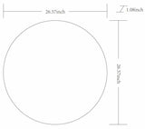 Round Mirror with Black Aluminum Frame-Mirrors-Parc Decor