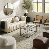 Round Mirror with Black Aluminum Frame-Mirrors-Parc Decor