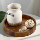Round Serving Trays - Solid Bottom