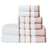Decorative Cotton Stripe Bath Towel Set - Noelle Collection