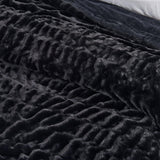 Ruched Faux Fur Throw Blanket - Alondra Collection