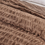 Ruched Faux Fur Throw Blanket - Alondra Collection-Blankets-Parc Decor