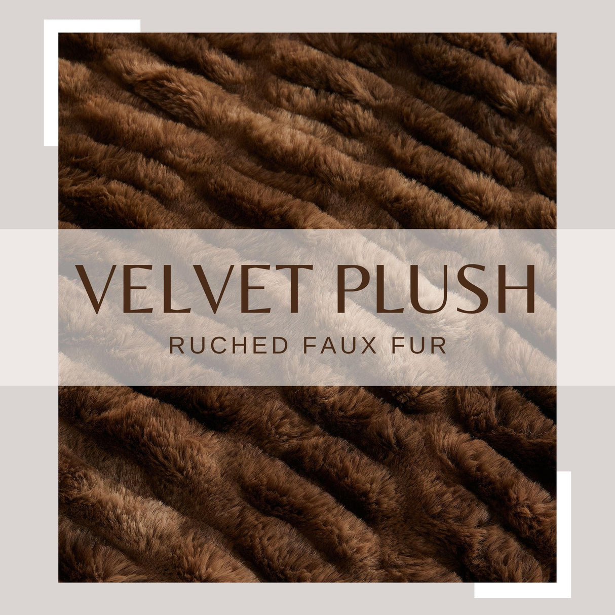 Ruched Faux Fur Throw Blanket - Alondra Collection-Blankets-Parc Decor