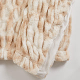 Ruched Faux Fur Throw Blanket - Alondra Collection-Blankets-Parc Decor