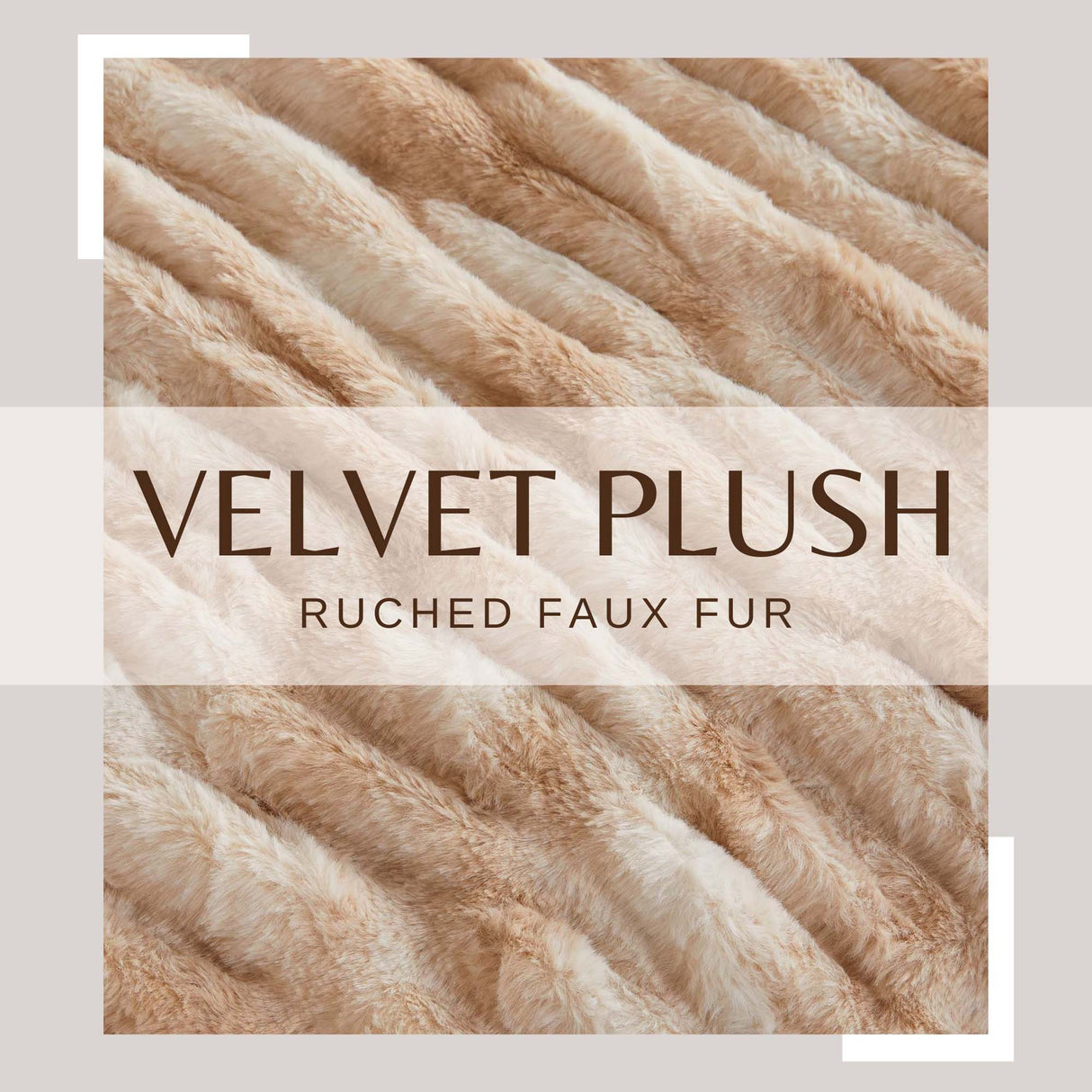 Ruched Faux Fur Throw Blanket - Alondra Collection-Blankets-Parc Decor