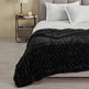 Ruched Faux Fur Throw Blanket - Alondra Collection-Blankets-Parc Decor