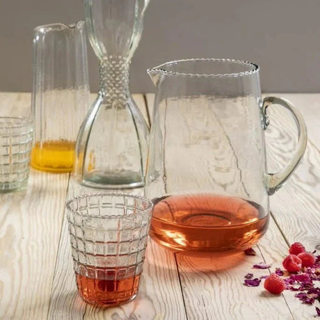 Ruffle Glass Pitcher-Pitchers-Parc Decor