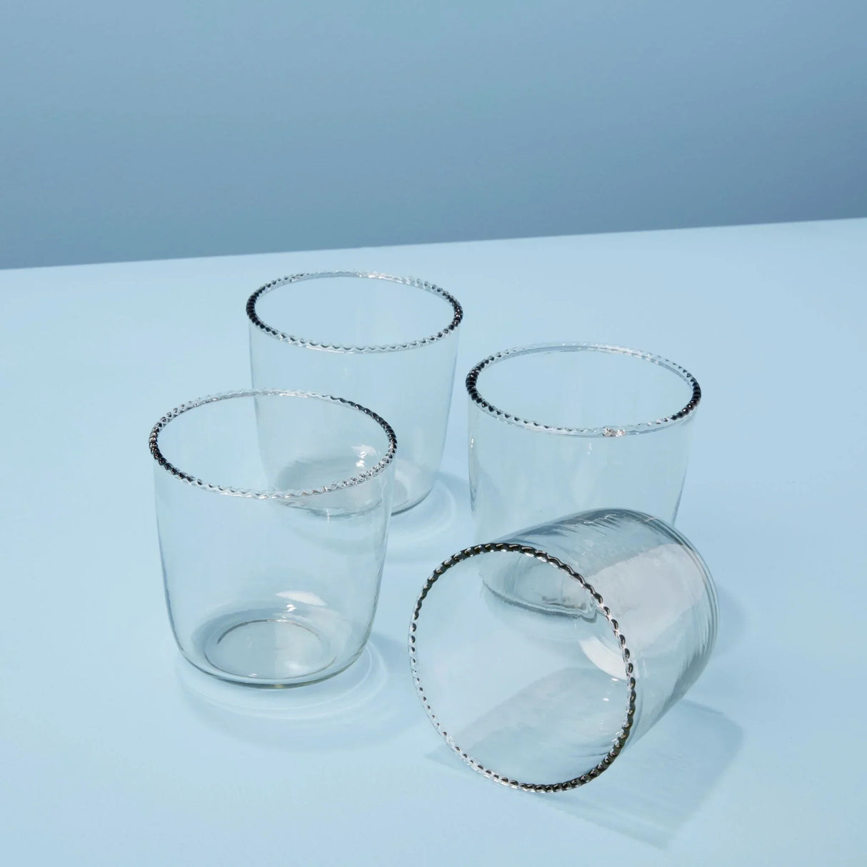 Ruffle Rocks Clear Drinking Glass-Drinkware-Parc Decor