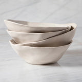 Rugueux Stoneware Side Bowl, Pearl-Bowls-Parc Decor