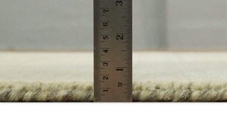 Runner Solid Beige Natural Farmhouse Wool Hand Woven Rug