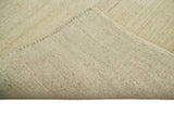 Runner Solid Beige Natural Farmhouse Wool Hand Woven Rug