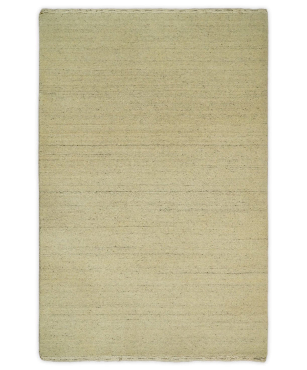 Runner Solid Beige Natural Farmhouse Wool Hand Woven Rug
