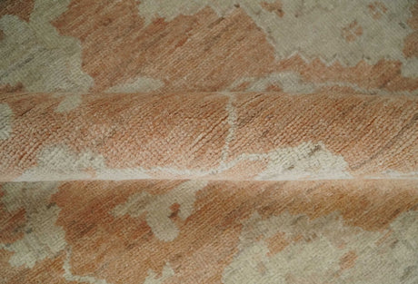 Rust and Beige Hand knotted Oriental Oushak 8x10 wool Area Rug