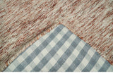 Rust and Ivory Modern Solid Design Hand Tufted Wool Area Rug