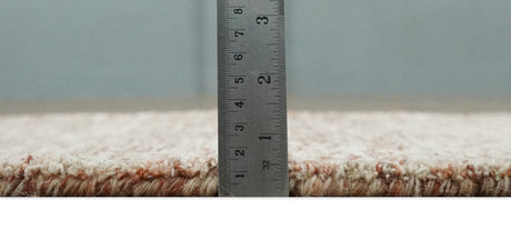 Rust and Ivory Modern Solid Design Hand Tufted Wool Area Rug