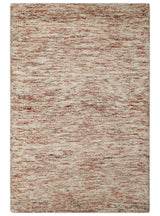 Rust and Ivory Modern Solid Design Hand Tufted Wool Area Rug