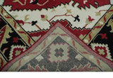 Rust, Ivory, Black and Beige Hand Knotted Traditional Heriz Multi Size wool area Rug