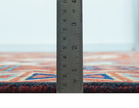 Rust Traditional Tribal Design 8x11.7 Hand Knotted wool Area Rug