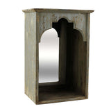 Rustic Arched Wall Niche with Mirror-Mirror-Parc Decor