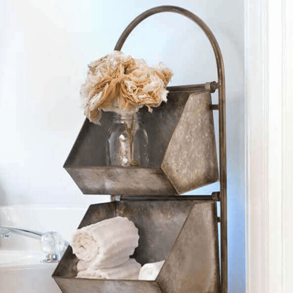Rustic Farmhouse Organizer Cart-Storage-Parc Decor