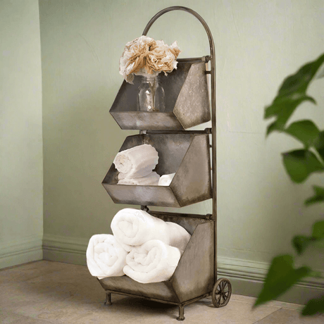 Rustic Farmhouse Organizer Cart-Storage-Parc Decor