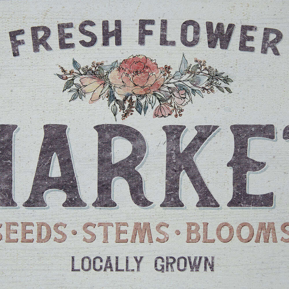 Rustic Fresh Flower Market Framed Wall Sign-Wall Decor-Parc Decor