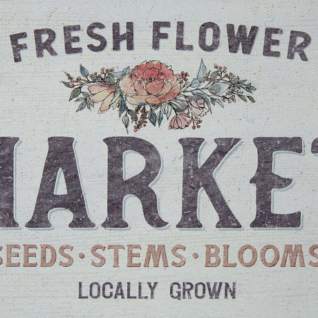 Rustic Fresh Flower Market Framed Wall Sign-Wall Decor-Parc Decor