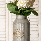 Rustic Galvanized Metal Vase (Set of 2)-vase-Parc Decor