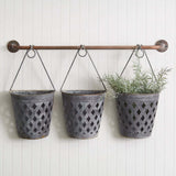 Rustic Hanging Lattice Basket Planters-Planters-Parc Decor