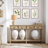 Rustic Mango Wood Table Lamp with Linen Shade-table lamp-Parc Decor