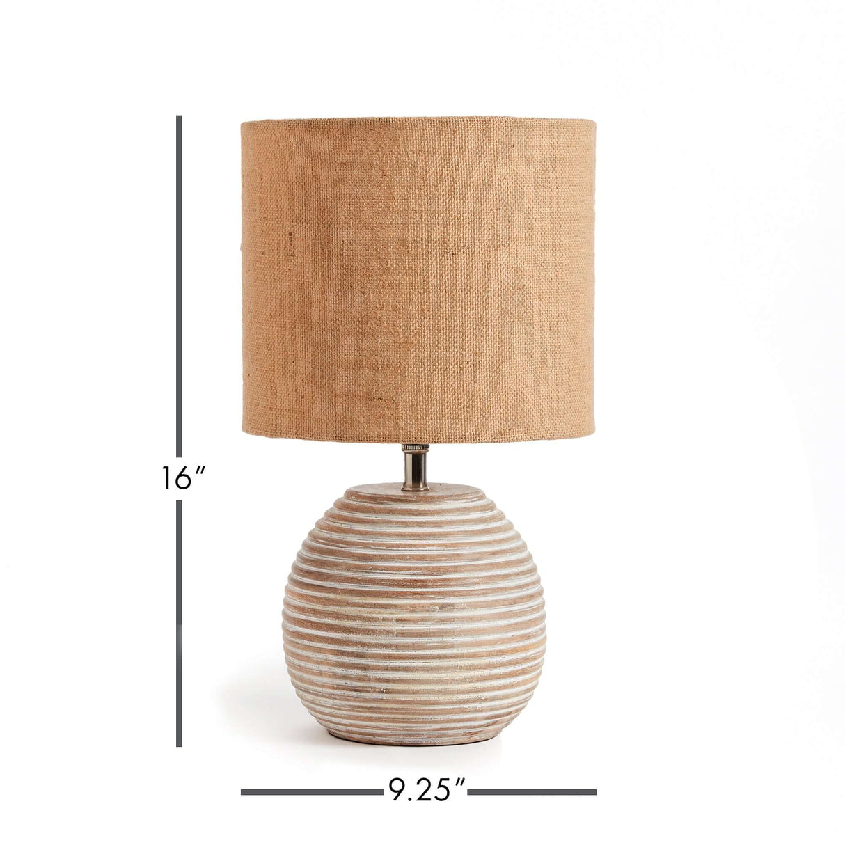 Rustic Mango Wood Table Lamp with Linen Shade-table lamp-Parc Decor
