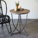 Rustic Metal and Wood Side Table-Home Decor-Parc Decor