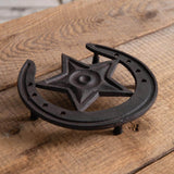 Rustic Western Star Cast Iron Trivet-trivet-Parc Decor