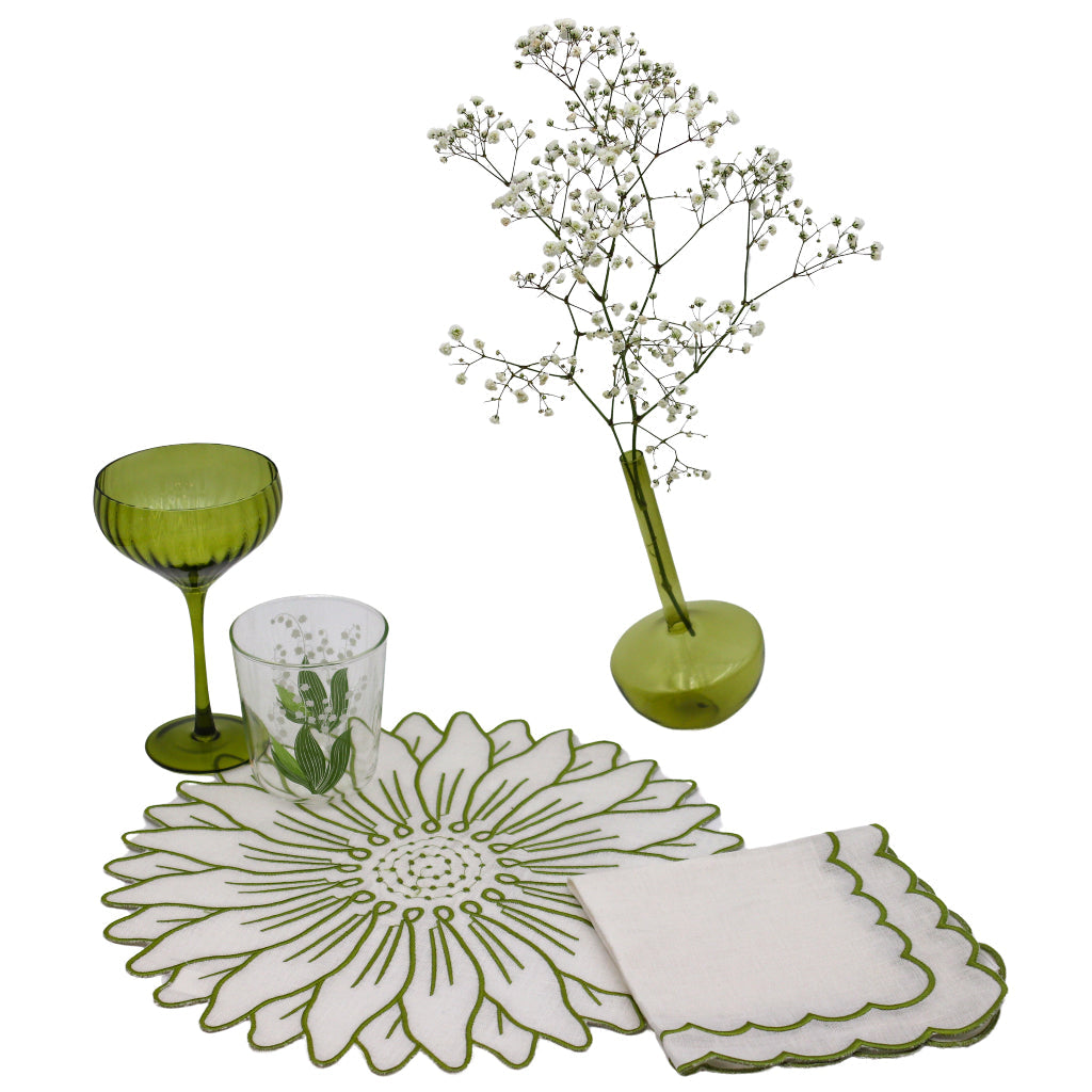Sage Ribbed Coupe - Set of 4