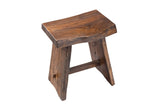 Salem Teak Shower and Bath Stool with Curved Seat-Stool-Parc Decor