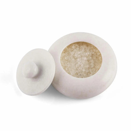 Salero Marble Salt Cellar with Lid