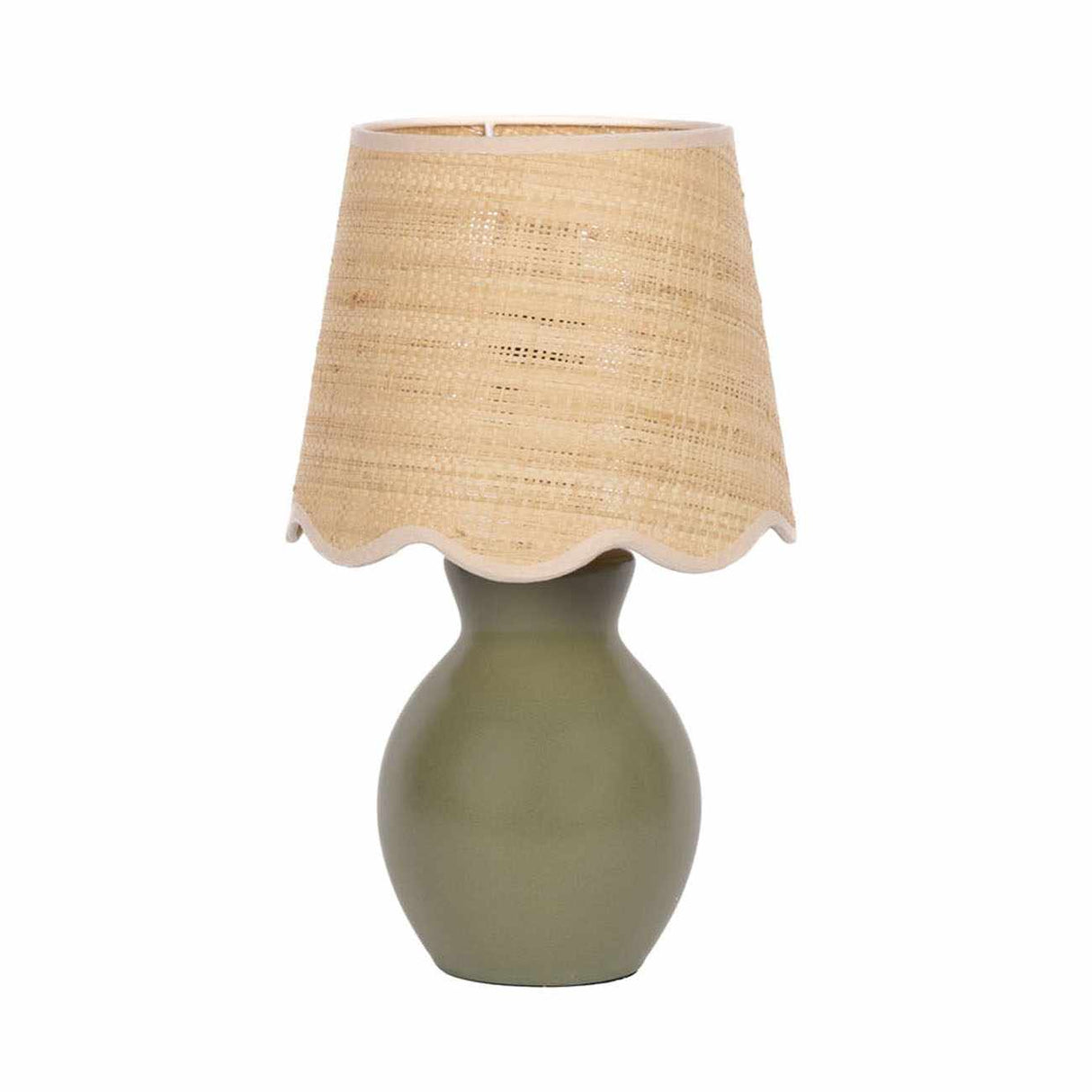 Salgareda Green Rattan Table Lamp-Lighting-Parc Decor