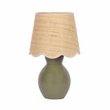 Salgareda Green Rattan Table Lamp-Lighting-Parc Decor